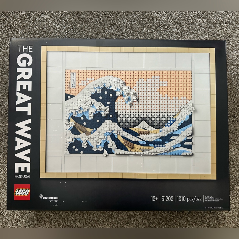 LEGO: The Great Wave- Hokusai- 31208. 1810 pcs. New in Box